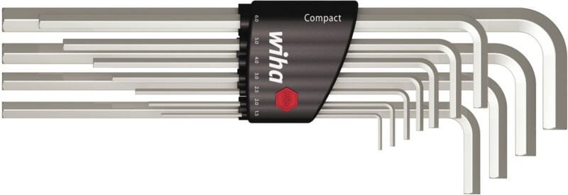 Stiftschlüssel Set im Compact Halter Sechskant 11-tlg. glanzvernickelt inkl. Halter (36451) - Wiha