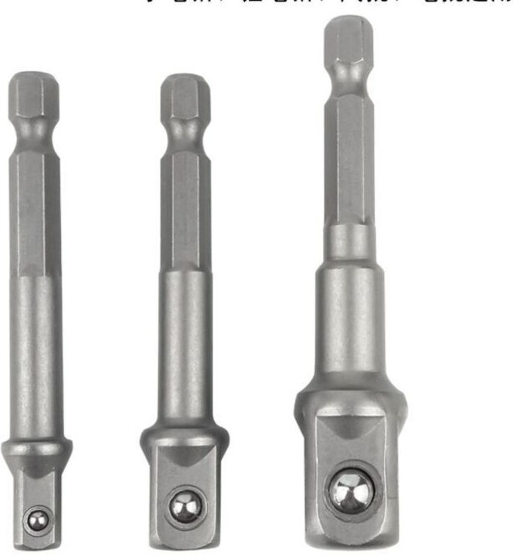 6-Kant-auf-1/4-, 1/2- und 3/8-Zoll-Vierkantantrieb-Adapter – 3-teiliger Sechskant-Steckschlüsseladapter, Steckschlüssela...