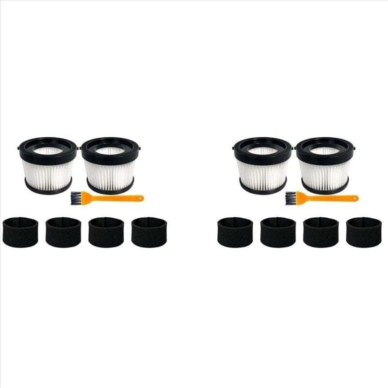 4er-Pack DCV5011H HEPA-Filter für den kabellosen Handstaubsauger DCV501HB, inklusive 8 Schaumstoff-Schutzhüllenfiltern u...