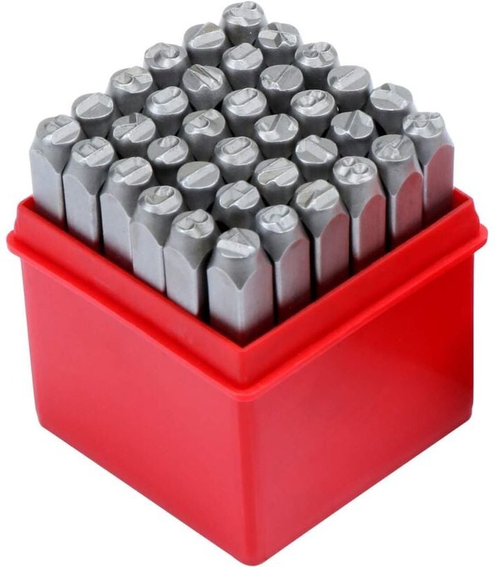 36-teiliges Set Metall-Buchstaben- und Zahlenstanzen, Buchstabenstanzen, 6 mm