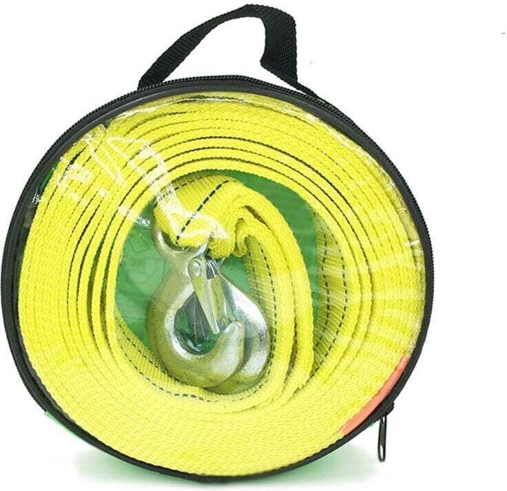 Hochfestes Abschleppseil mit zwei Sicherheitshaken, ausgestattet mit Adlerklauenhaken, Tragfähigkeit 5 Tonnen, Länge 5 M...