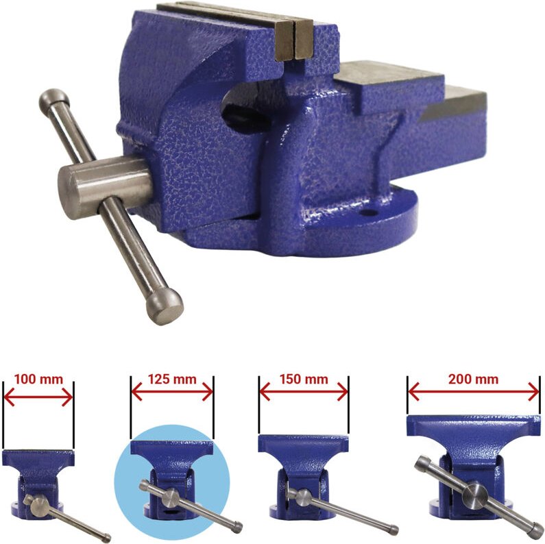 Bituxx Schraubstock Handschraubstock Werkbank Werkstatt 125 mm mit Amboss