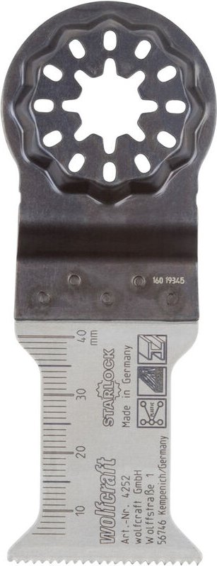 Wolfcraft Tauchsägeblatt ˮExpertˮ BiM, STARLOCK-Aufnahme, Kunststoff, Gipskarton, Holz mit Nägeln, 35mm - 4252000
