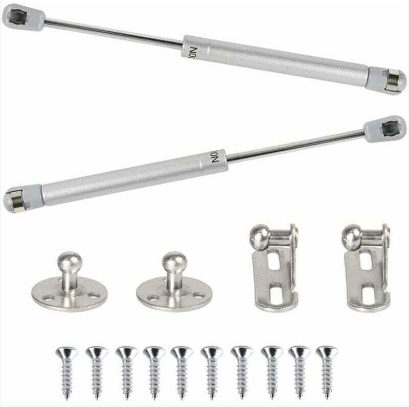 2 Stück 100 N hydraulische Gasdruckfedern, pneumatische Armlift-Gasdruckdämpfer, 90-Grad-Schranktürscharniere mit Schrau...