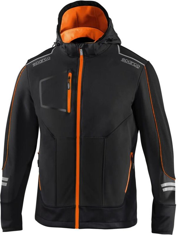 Sparco 02412NRAF Softshell-Arbeitsjacke York Schwarz/Orange S