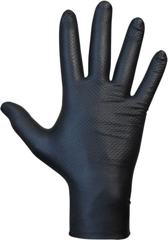 JUBA Nitrile Agility Grip Black Powder Free Gloves 50 Stück - Brand EAN: 8423752239504 - Größe: 9