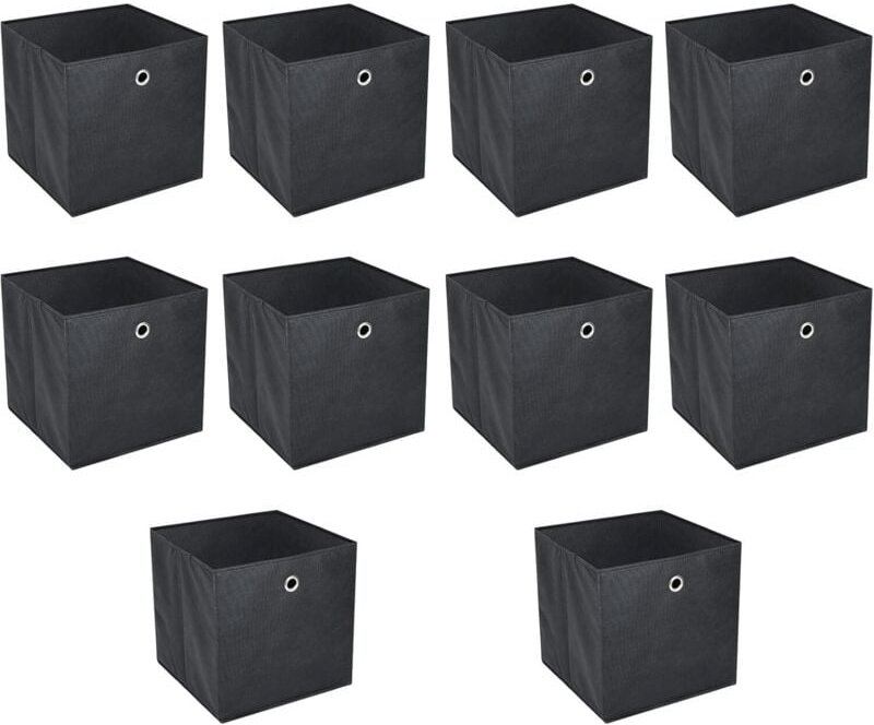 Trintion 10er Set Aufbewahrungsbox Faltbox Faltbare Stoff Faltkiste mit Fingerloch 32 x 32 x 32 cm für Kallax Regale ode...