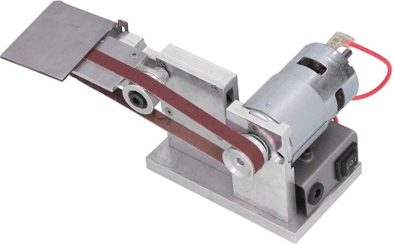 DC 12-24V Bandschleifer Typ 10 110-240V 7 Geschwindigkeiten CW CCW Bandpolierer Elektrischer Schleifer mit doppeltem Ant...