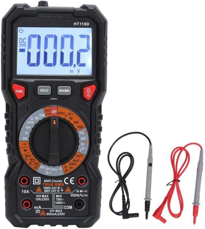 Multimètre Numérique Portable Testeur Tension Courant Résistance 10A 1000V Multimètre Intelligent