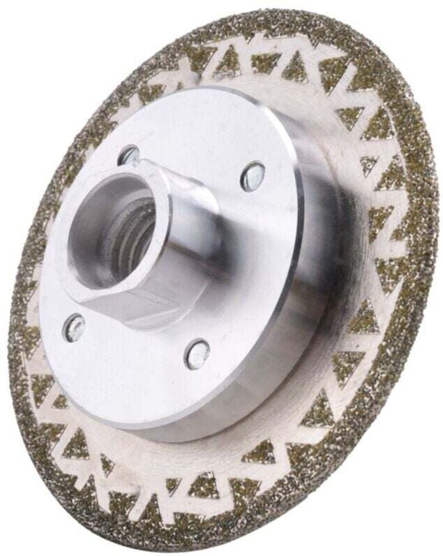 80-mm-Elektrolyt-Diamantschleifscheibe, doppelseitig, M14-Gewinde, Körnung 45, für Winkelschleifer