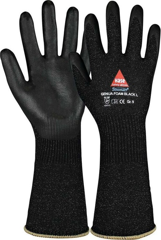 Thumbnail - FP - Schnittschutzhandschuh Genua Foam Black Long,Gr8