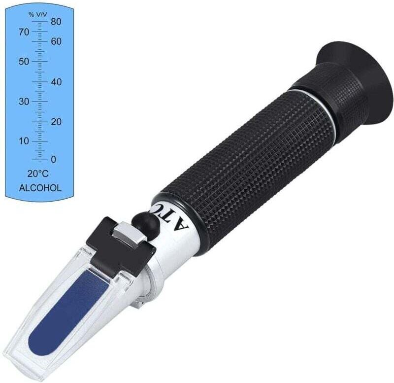 Refraktometer mit ATC 0-80% Vinometer Tester pH-Meter - Genaue pH-Wert-Messung über das Volumen