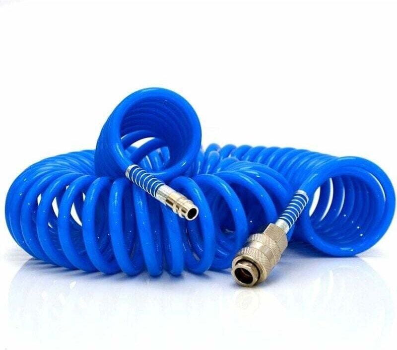 15 m Druckluftschlauch, PU-Spiralschlauch für Kompressoren