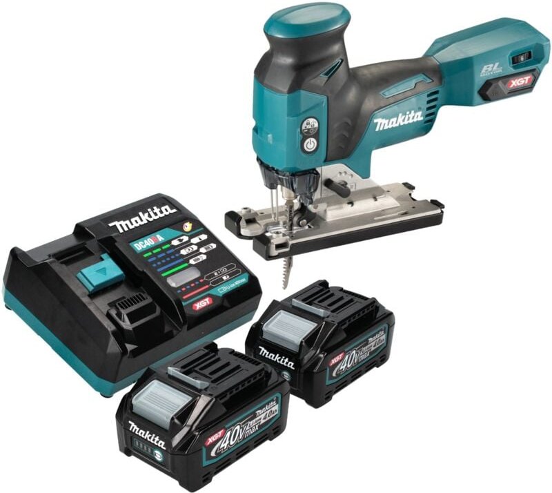 Makita JV 001 GM201 Akku Stichsäge 40 V max. 135 mm Brushless + 2x Akku 4,0 Ah + Ladegerät
