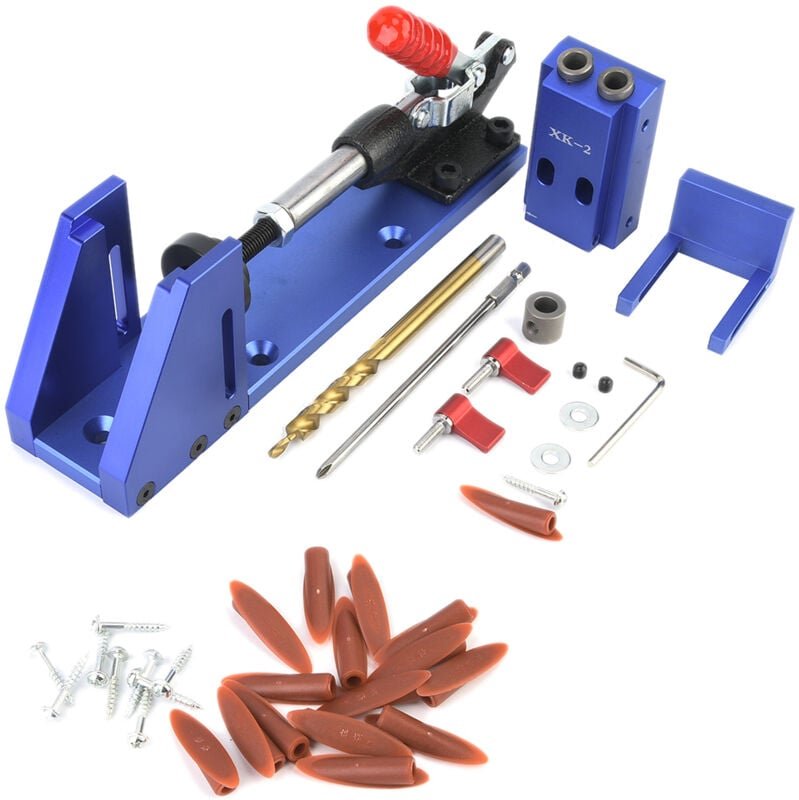 Ej.life - Pocket Hole Jig Drill Guide, Undercover Jig Bohrer Taschenloch Bohrvorrichtung Puncherpositionierer Für Holzbe...