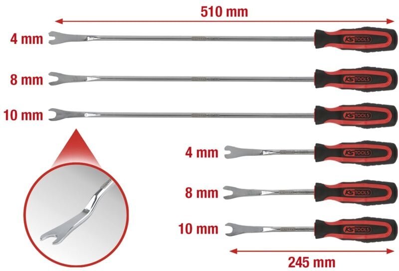 KS Tools Clip-Löse-Satz,6-tlg