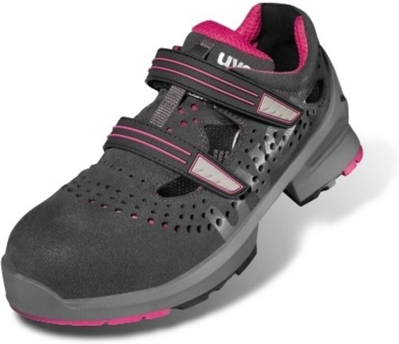 Uvex - Sandale grau/pink 1 ladies, S1, EU-Schuhgröße: 36