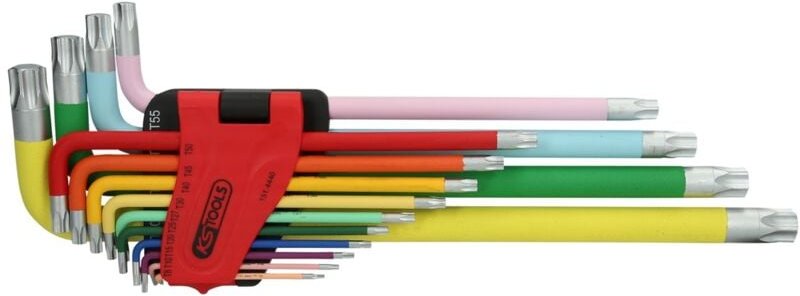 Ks Tools Torx-Winkelstiftschlüssel-Satz, extra lang, 14-tlg