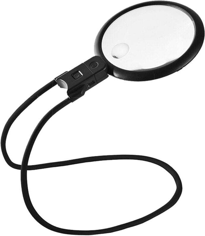 Freihändige 36-LED-Lupe, wiederaufladbar, 5x/15x, ideal für Nacken, Lesen, Nähen und Schmuck.