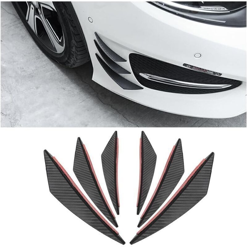 Set mit 6 Frontstoßstangenspoilern, Entenbürzelspoiler, universelle Zierleiste für die vordere Stoßstange, Zierleiste au...