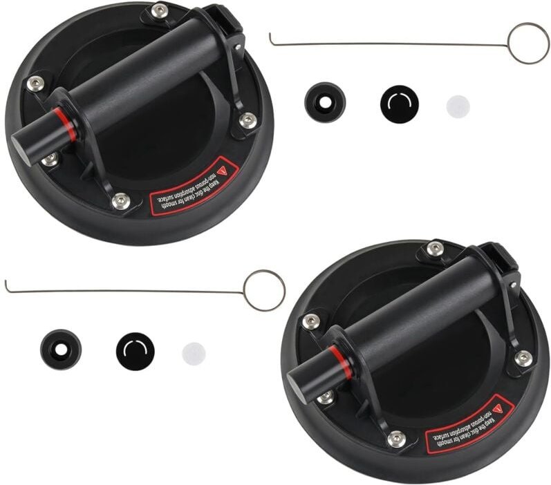 Stück 20,3 cm professioneller Fenster-Saugnapf, Glas-Hebe-Saugnapf, Fliesen-Saugnapf, Tragkraft 200 kg, zum Transportier...