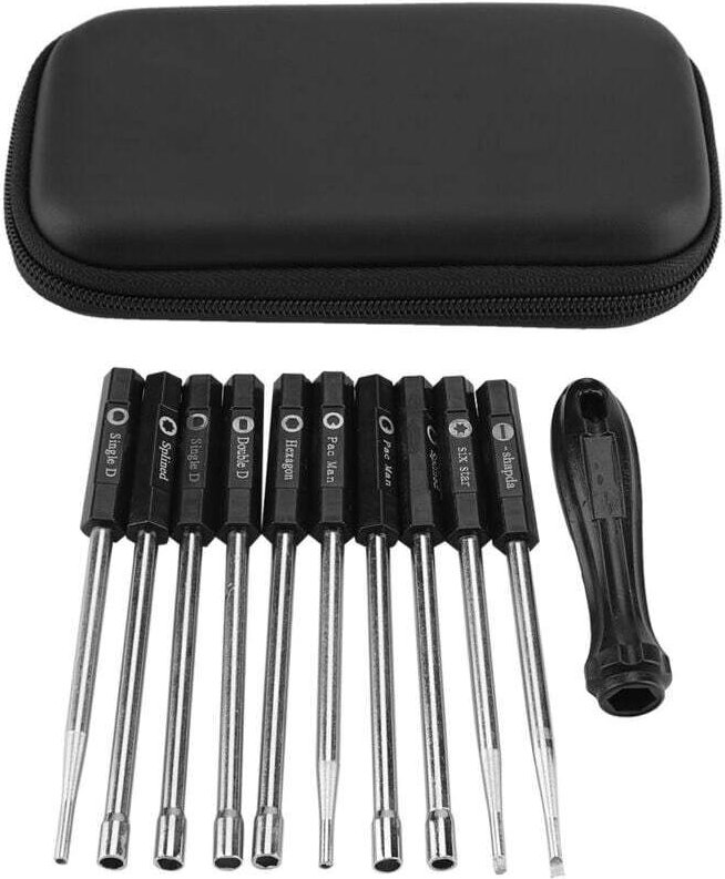 10 Pièces Tournevis de Réglage Carburateur Double D Type Cannelé Outil Carte Set