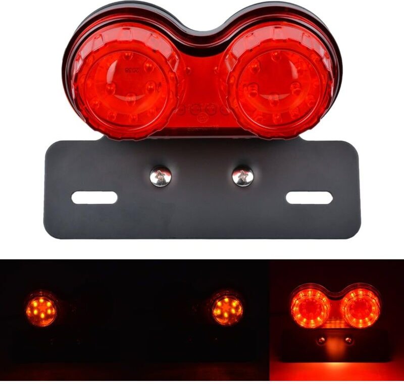 Motorrad-Rücklicht 40W 40 LEDs, Bremslicht, Blinker mit Kennzeichenhalterung für Harley-Davidson, Yamaha, Suzuki, Kawasa...