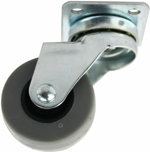 Möbelrolle Lenkrolle aus Metall mit Anschraubplatte Rolle Hartgummi Ø40