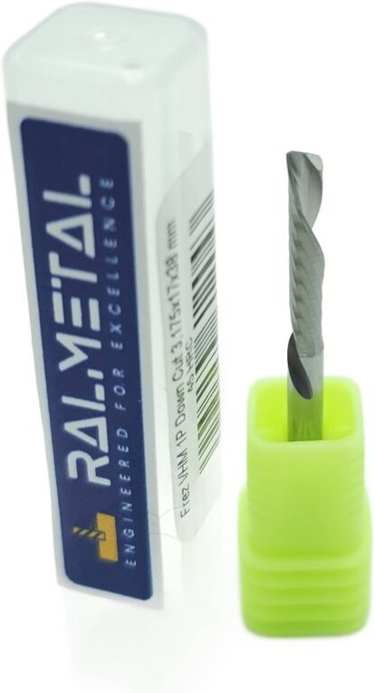 Down Cut 1P VHM Fräser für Holz 3,175 x 17 x 38