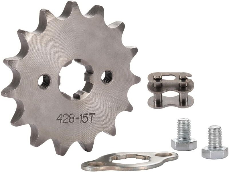 Motorrad-Ritzel 428-15T 17 mm für Offroad-Motorräder, Minibikes, Quads und Mopeds 50cc, 70cc, 90cc, 110cc und 125cc.