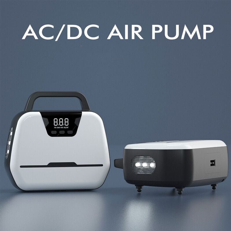 FOREHILL 230V 12V 150PSI AC/DC Dual Power Autoreifenfüller, Mini-Digital-Luftkompressor für Fahrrad, Motorrad, Ball mit ...