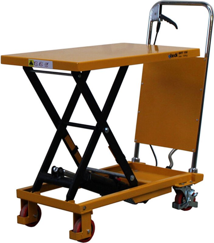 qteck Scherenhubtische SHT-Serie PU/Single mit Plattform 740x450mm und 150kg Hubkraft