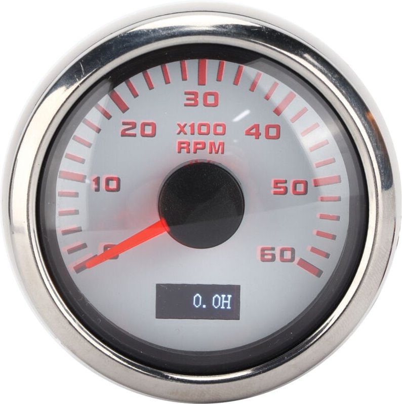 52mm 6K IP67 wasserdichter Zeiger-Drehzahlmesser für 1-8 Zylinder Benzinmotorräder, Autos und Boote.