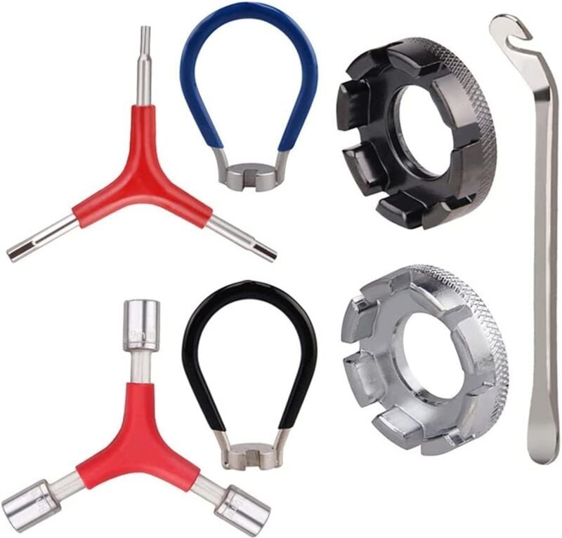 Bike Spokes – 7-teiliges Werkzeug zur Reparatur und zum Austausch von Fahrradreifen