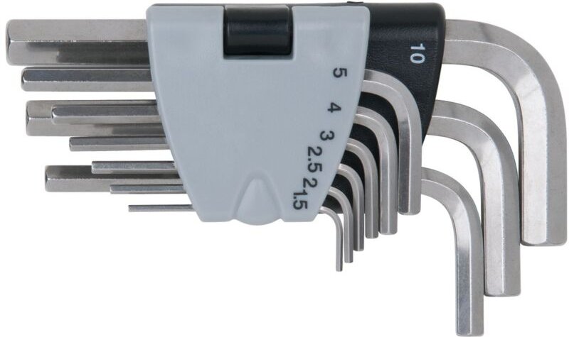 KS Tools EDELSTAHL Innen6kant-Winkelstiftschlüssel-Satz, 9-tlg