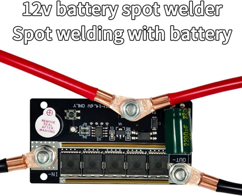 Tragbares Akku-Punktschweißgerät 12 bis 14,6 V 90 bis 150 A 4 einstellbare Leistungsstufen Maschinenbedienfeld (Bedienfe...