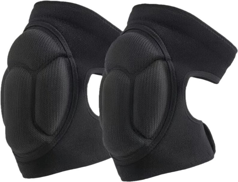 Paar Arbeitsknieschoner, schwarze Gartenknieschoner, rutschfeste und stoßdämpfende Knieschoner, Mehrzweck-Gartenkniescho...