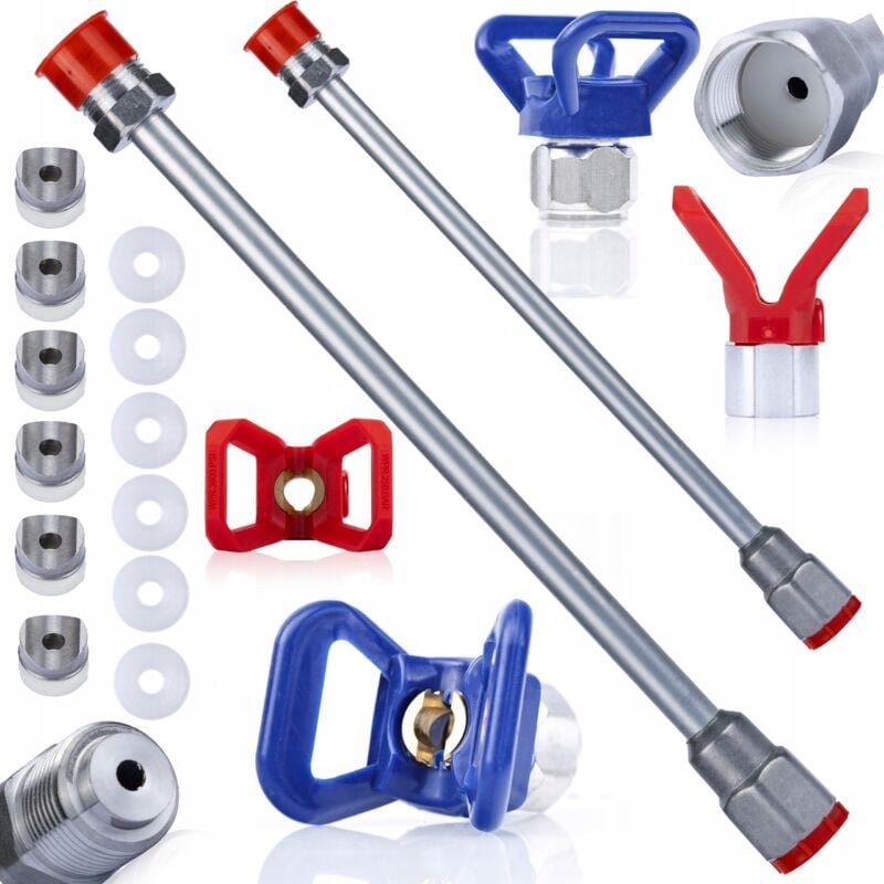 Rosfix Set Spritzlanze 30 cm + 50 cm – 7/8" Gewinde 290 bar Druck Mit Düsenschutz, Dichtung & RAC V Einsatz Zubehör für ...