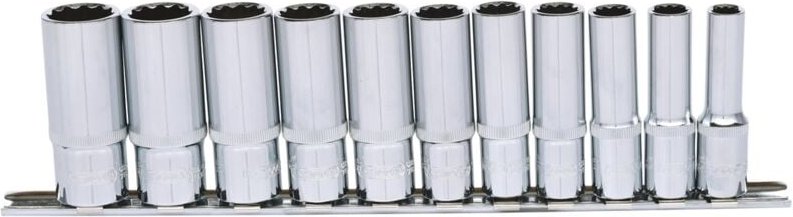 3/8' CHROMEplus 12-kant-Stecknuss-Satz, lang, 11-tlg 8-19mm