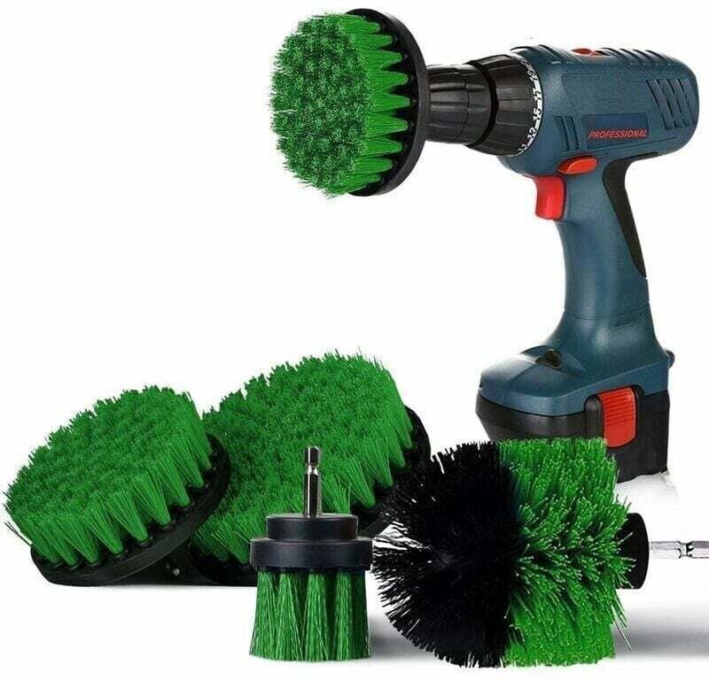 4-teiliges Bürsten-Set für Bohrmaschinen, Bürsten für 2" / 3,5" / 4" / 5" Akkuschrauber, Zubehör für Akkuschrauber, Rein...