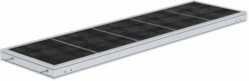 MUNK Plattform für Laufsteganlage Stahl Gitterrost Plattformlänge 3060mm