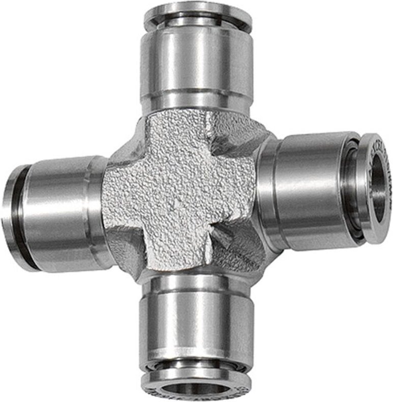 Riegler X-Steckverbindung, für Schlauch-Außen-Ø 6, Edelstahl 1.4404