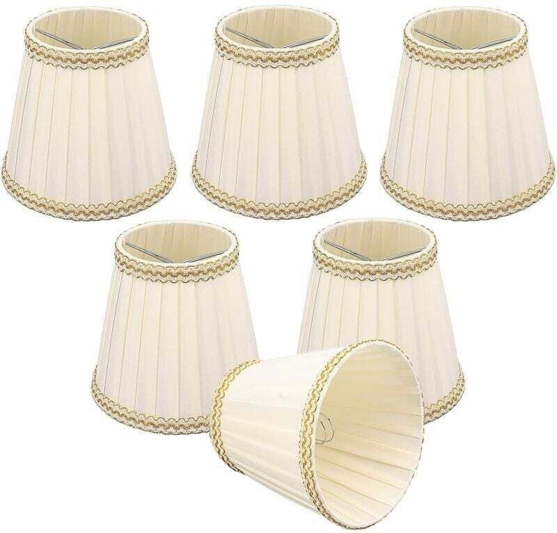 Vtizikl Lot de 6 abat-jours à clipser pour lampes de table, lampadaires et lampes de chevet, 90 x 140 x 130 mm, pour lus...