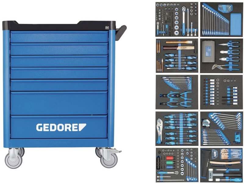 Gedore Werkzeugwagen workster smartline mit 308-tlg. Werkzeugsortiment