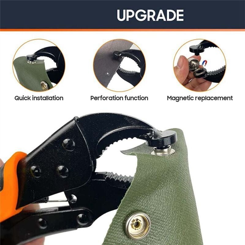 Druckknopf-Set, verstellbare Zange für Knöpfe, Druckknopfwerkzeug mit Knopf-Set, Bootsabdeckungen, Segeltuch