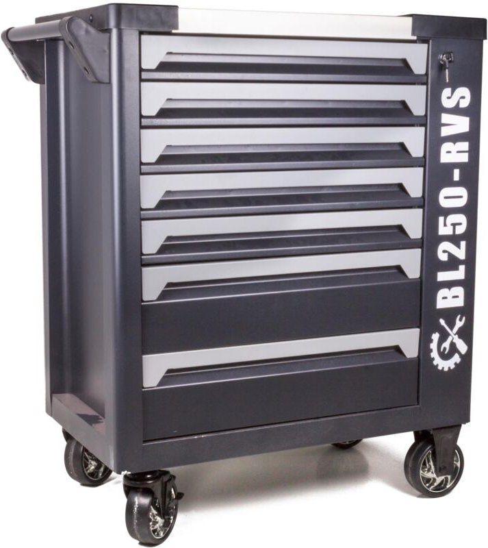 Benson Tools Werkzeugwagen mit 7 Schubladen und 250 Werkzeugen – Hochwertige Werkzeugausstattung für Profis und Heimwerk...