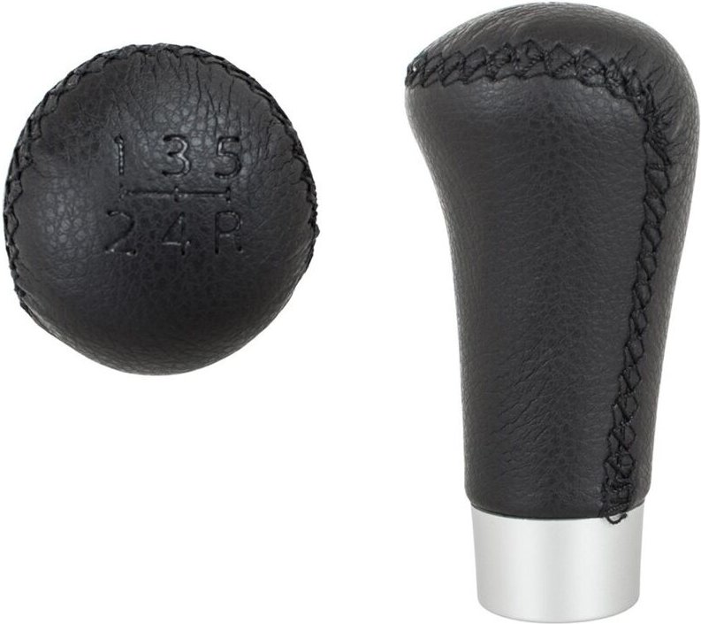 Honda Civic 00-06 Schaltknauf aus schwarzem PU-Leder für 5 Gänge