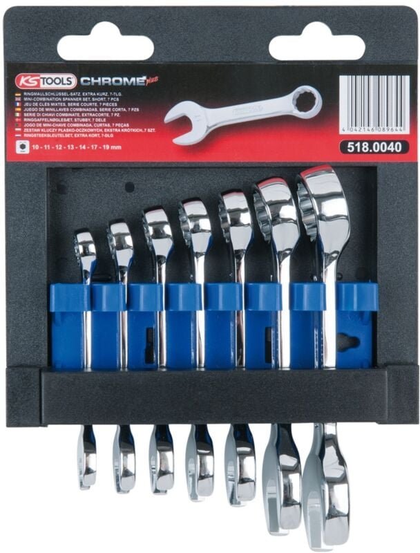 CHROMEplus Ringmaulschlüssel-Satz, kurz, 7-tlg