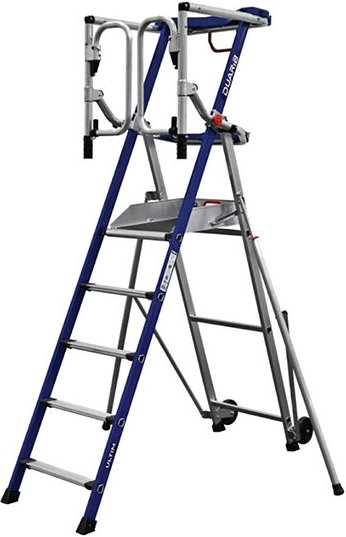 Matisère - Mobile Podestleiter selbsttragend - Maximale Arbeitshöhe 2,52m - PIRLF5-U