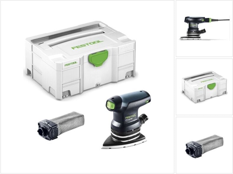 Festool - dts 400 REQ-Plus Delta Schleifer 250W 2mm Hub im Systainer ( 574635 ) + Zubehör + extra Staubfangbeutel